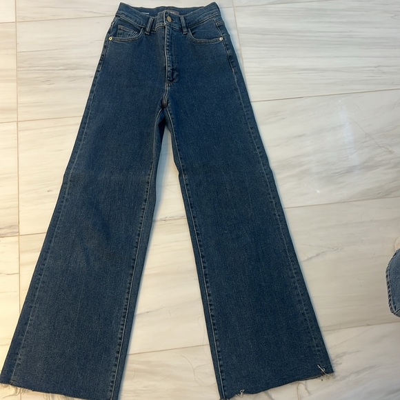 DL 1961 Hepburn High Rise Wide Leg Jeans made with RECOVER™ in Keys Raw - Picture 6 of 7